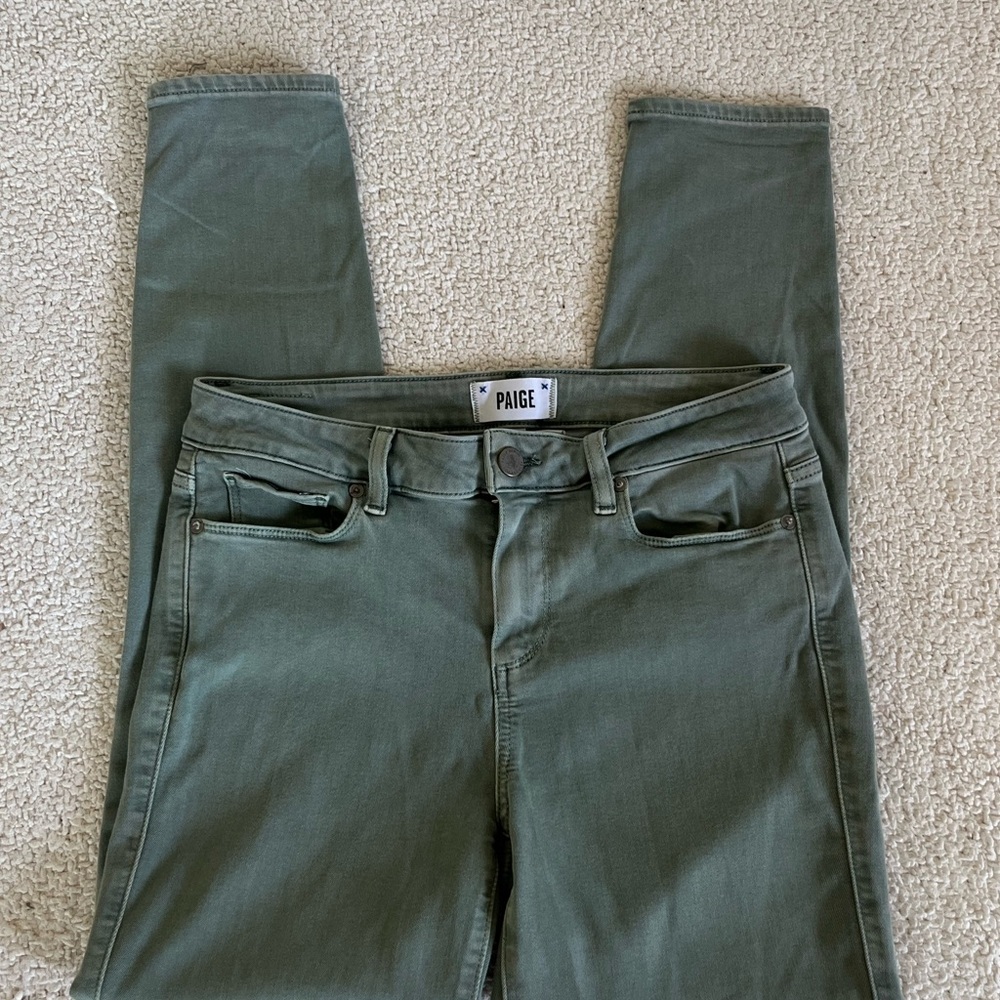 PAIGE Women's Olive Verdugo Ankle Skinny Jeans with STRECH size 29